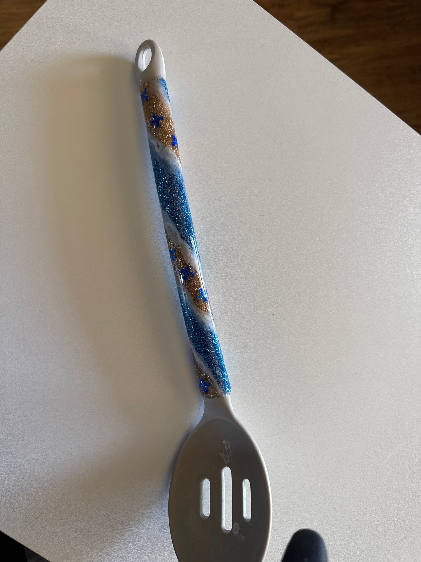 Glittered or Rhinestone slotted spoon